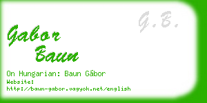 gabor baun business card